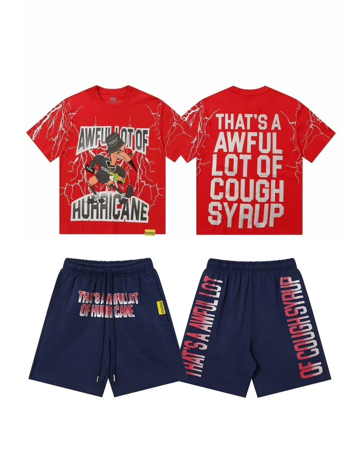 THAT'S A AWFUL LOT OF COUGH SYRUP Graphic T-Shirt & Shorts Set ¡ª front