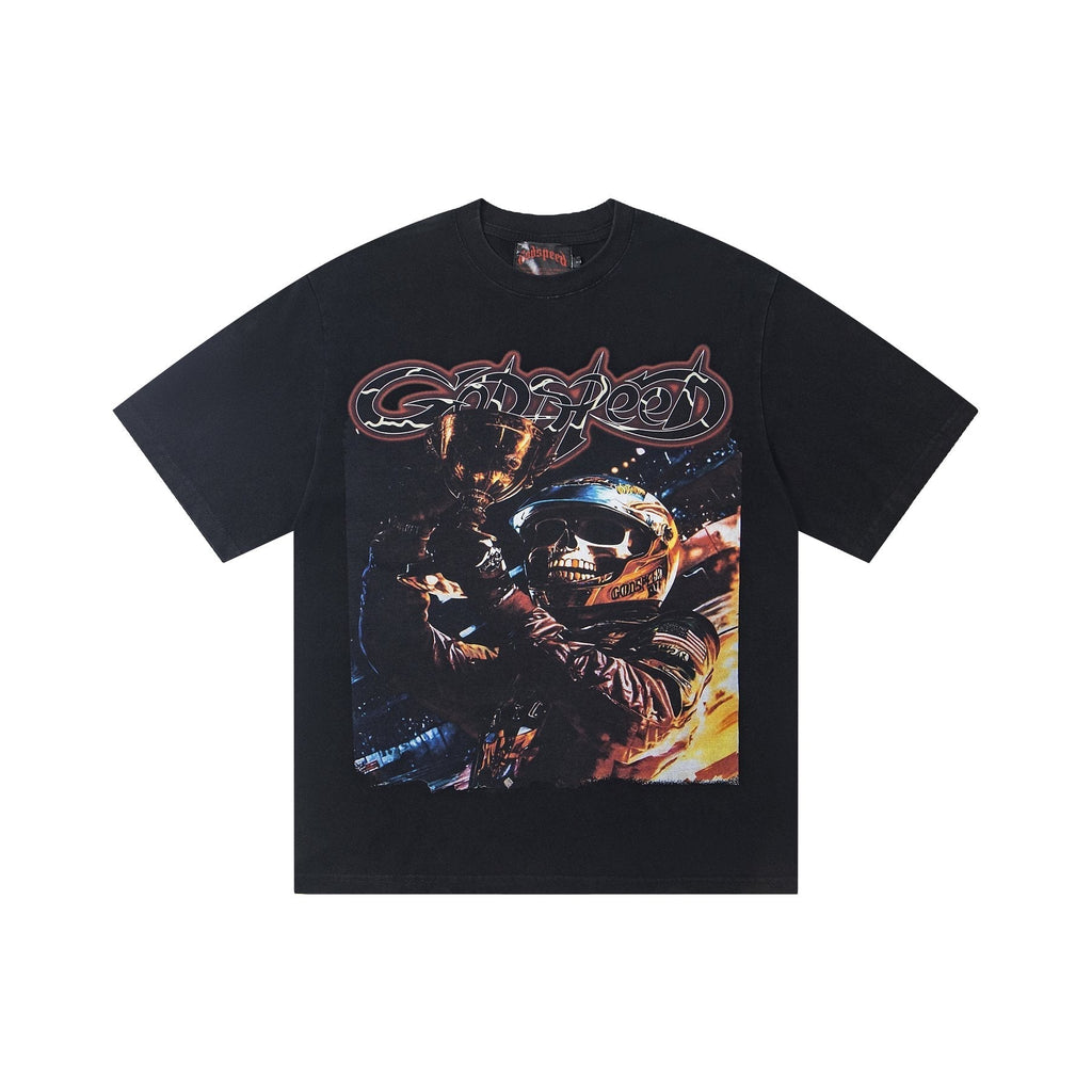 Godspeed Out of Many, One Skull Graphic T-Shirt ¡ª front