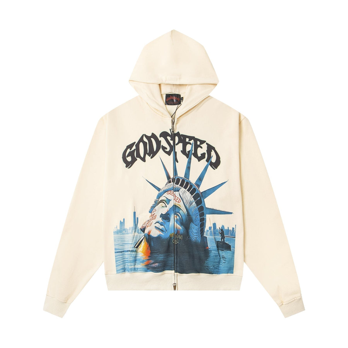 Godspeed Statue of Liberty Sun-Eye Zip Hoodie ¡ª front