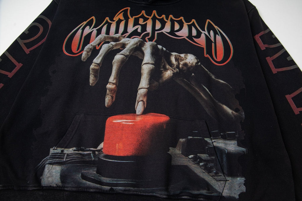 Godspeed Skeleton Hand Graphic Hoodie ¡ª detail
