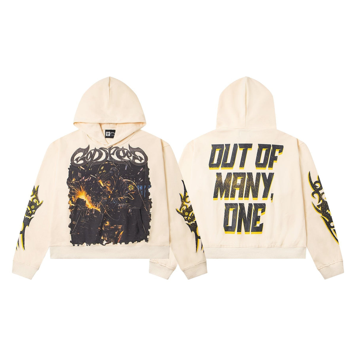 Godspeed Out of Many One Graphic Hoodie ¡ª comparison