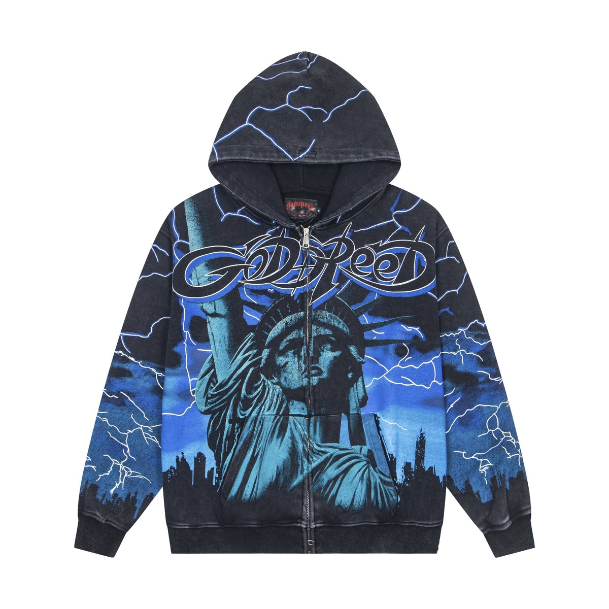 Godspeed Out of Many One All-Over Print Zip Hoodie ¡ª hero