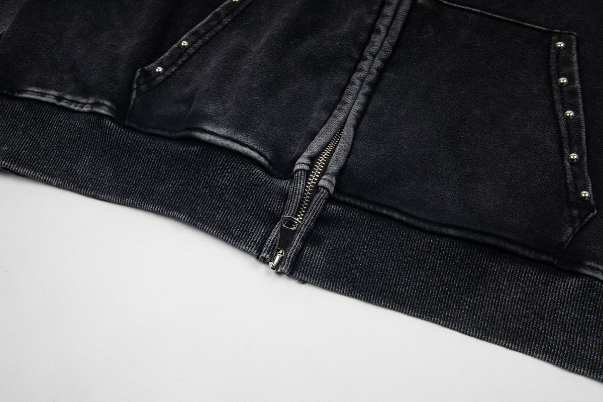 Godspeed Rhinestone-Style Zip Hoodie ¡ª detail