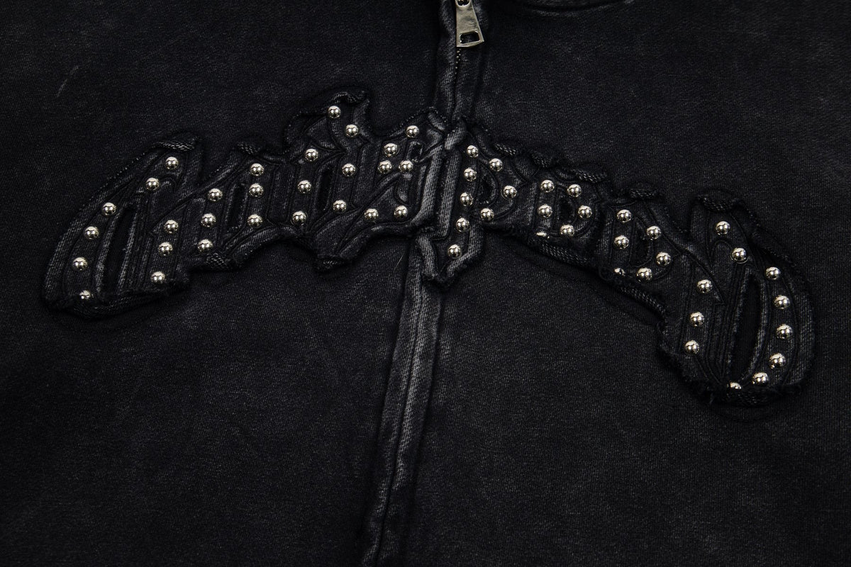 Godspeed Rhinestone-Style Zip Hoodie ¡ª detail