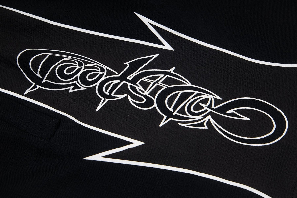 Godspeed Printed Side-Panel Drawstring Shorts ¡ª detail