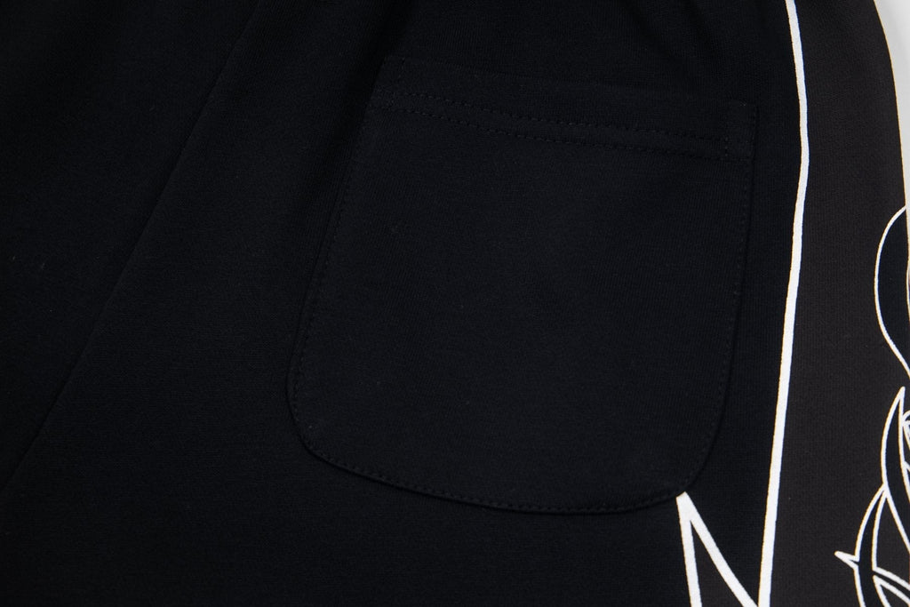 Godspeed Printed Side-Panel Drawstring Shorts ¡ª detail