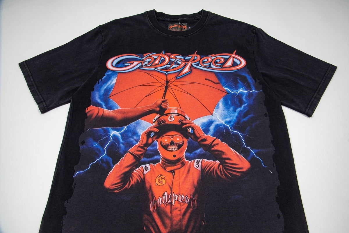 Godspeed Baseball Umbrella Graphic T-Shirt ¡ª front