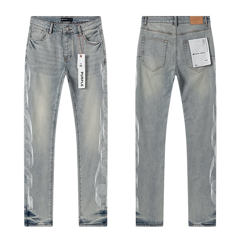 Purple Brand Light Blue Side Graphic Jeans ¡ª hero