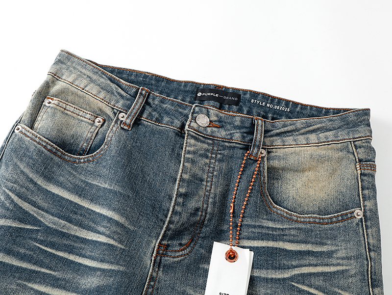Purple Brand Rhinestone Script Flare Jeans ¡ª detail