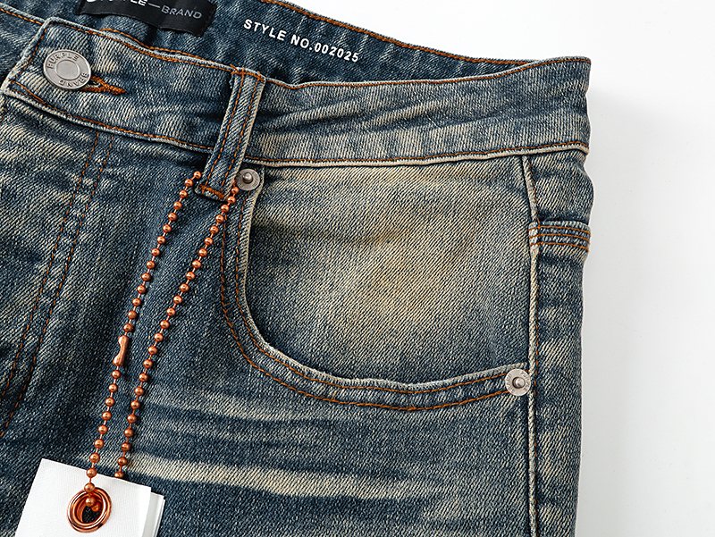 Purple Brand Rhinestone Script Flare Jeans ¡ª detail