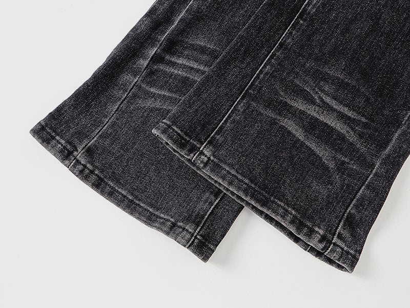 Purple Brand Black Washed Flare Jeans ¡ª detail