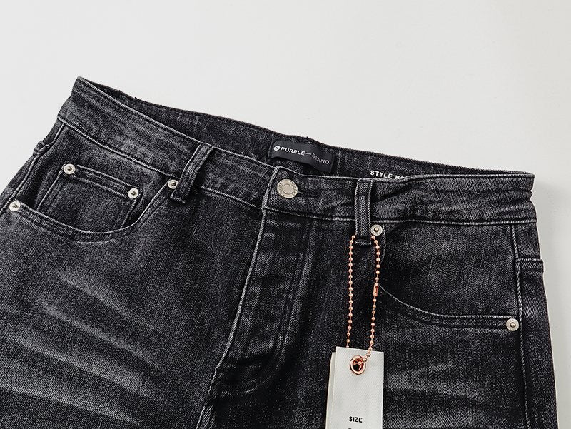 Purple Brand Black Washed Flare Jeans ¡ª detail