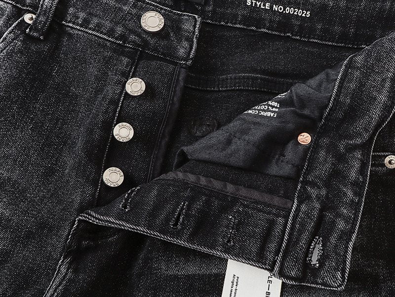 Purple Brand Black Washed Flare Jeans ¡ª detail