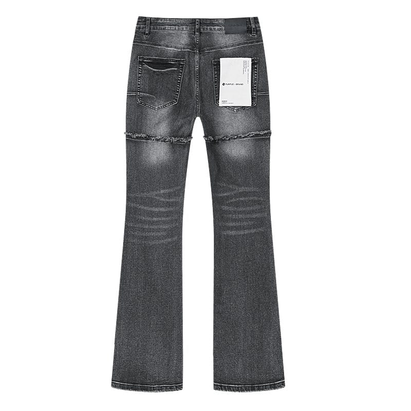 Purple Brand Washed Black Flare Jeans ¡ª back