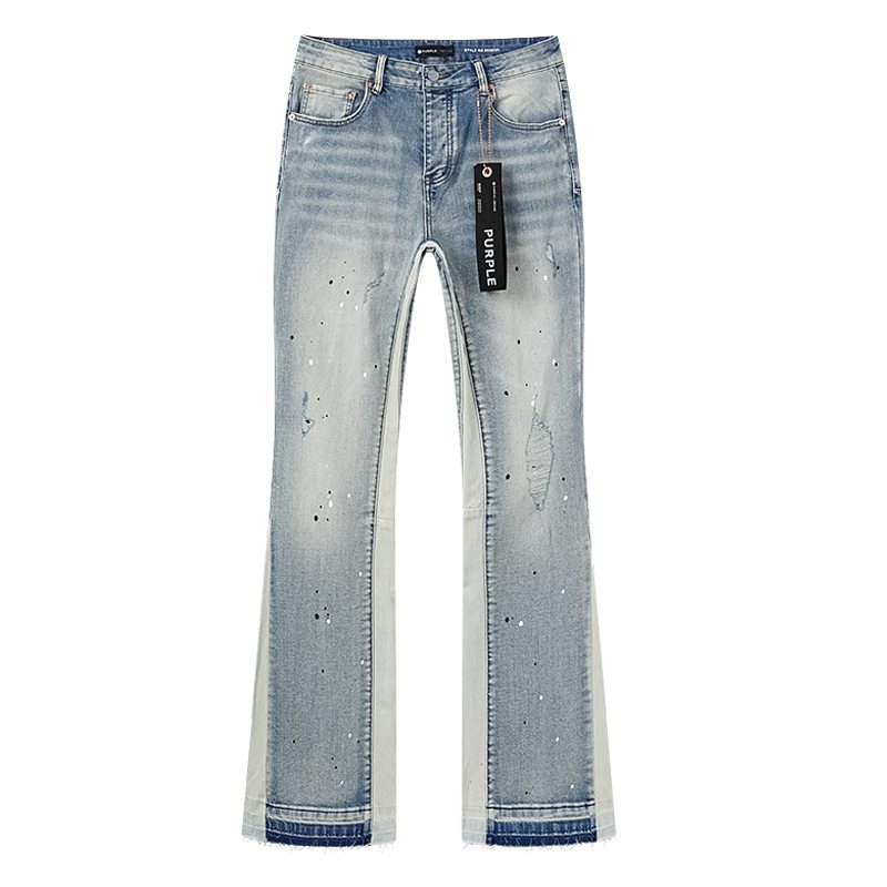 Purple Brand Light Blue Paint-Splatter Distressed Jeans ¡ª hero