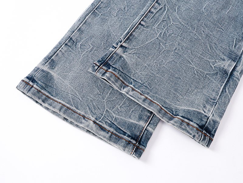 Purple Brand Light Blue Distressed Flare Jeans ¡ª detail