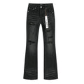Purple Brand Distressed Washed Flare Jeans ¡ª front