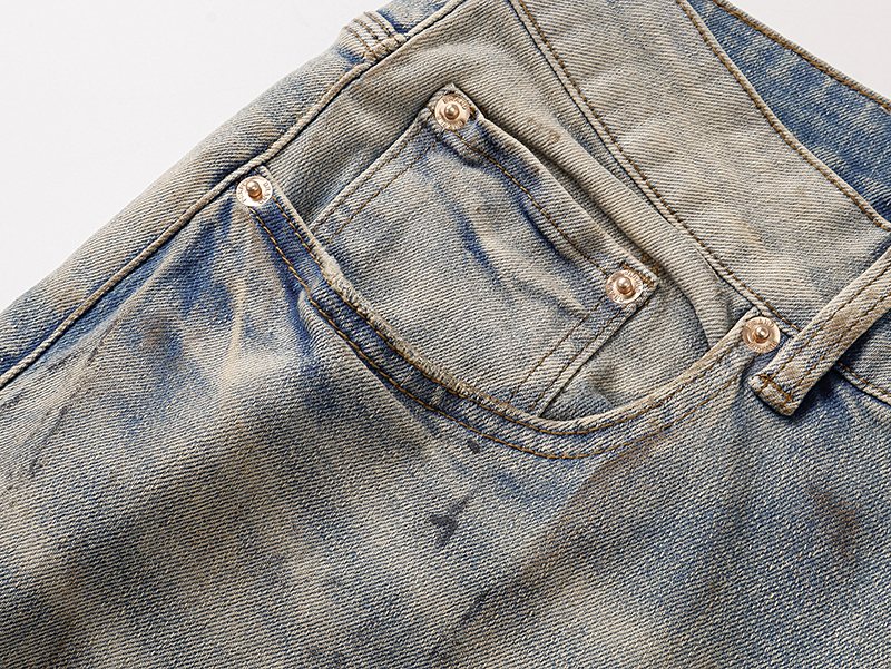 Purple Brand Light Blue Distressed Jeans ¡ª detail