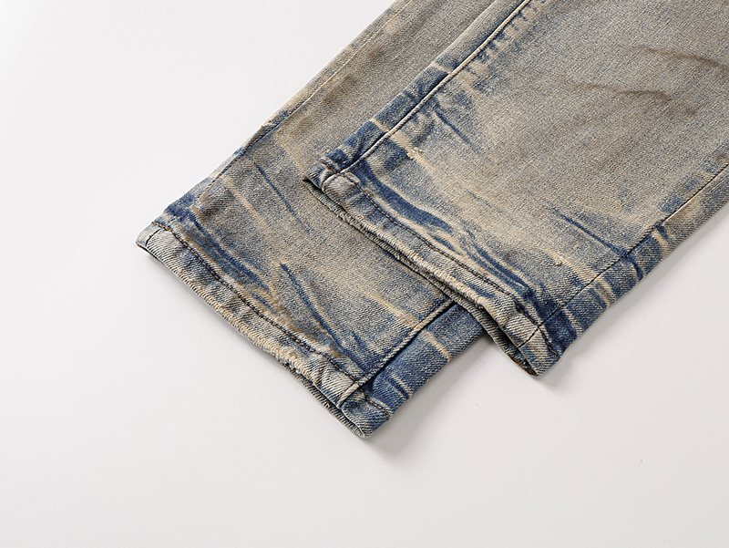 Purple Brand Light Blue Distressed Jeans ¡ª detail