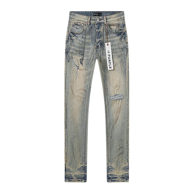 Purple Brand Light Blue Distressed Jeans ¡ª front