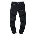 AMIRI Black Distressed Moto Panel Jeans ¡ª hero