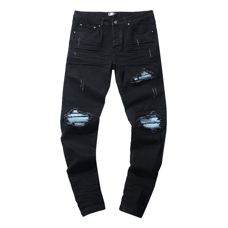 AMIRI Black Distressed Biker Jeans ¡ª hero