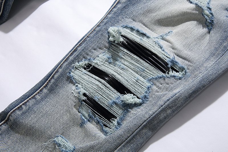 AMIRI Light Blue Distressed Jeans ¡ª detail