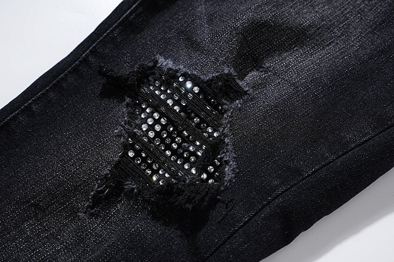AMIRI Rhinestone Washed Denim Jeans ¡ª detail