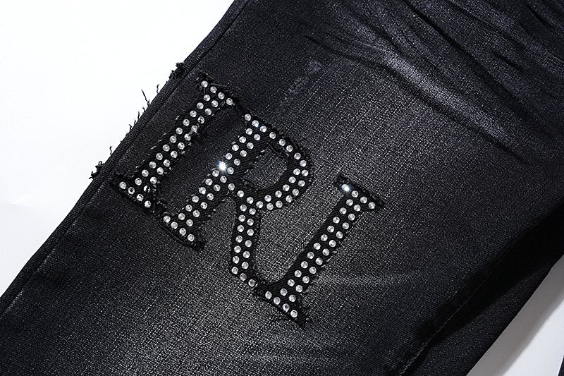 AMIRI Rhinestone Washed Denim Jeans ¡ª detail