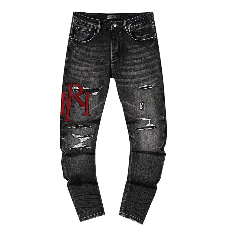 AMIRI Red Letter Graphic Washed Jeans ¡ª hero