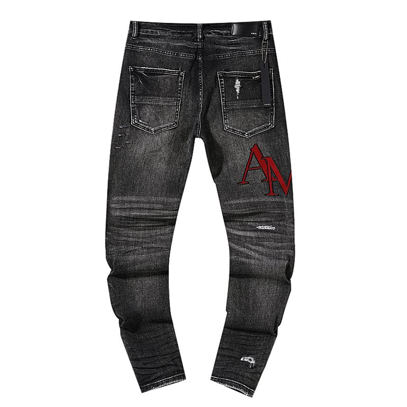 AMIRI Red Letter Graphic Washed Jeans ¡ª back