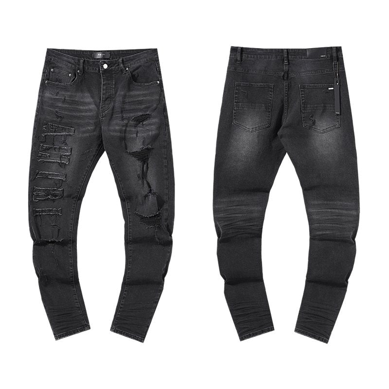 AMIRI Distressed Black Washed Jeans ¡ª hero