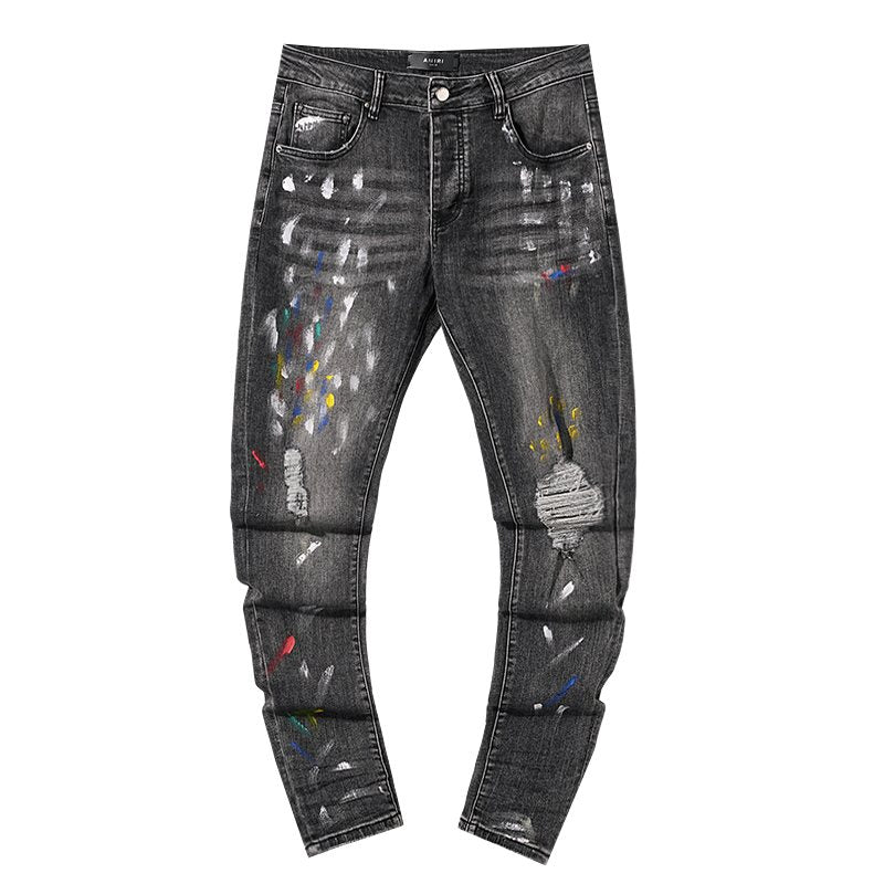 AMIRI Paint-Splatter Distressed Jeans ¡ª hero