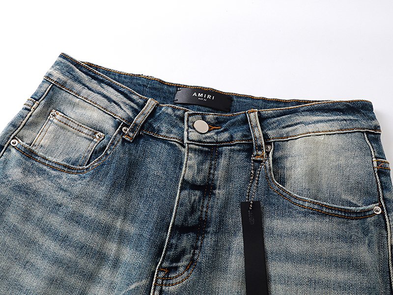 AMIRI Light Blue Embroidered Jeans ¡ª detail