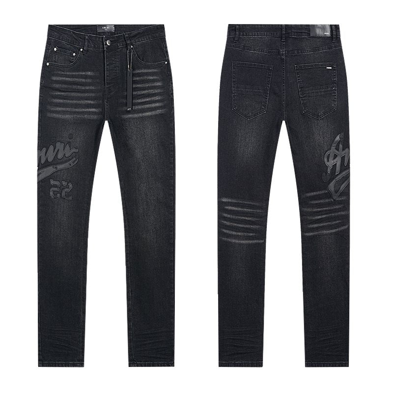 AMIRI Black Washed Graphic Jeans ¡ª hero