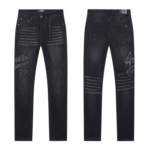 AMIRI Black Washed Graphic Jeans ¡ª hero