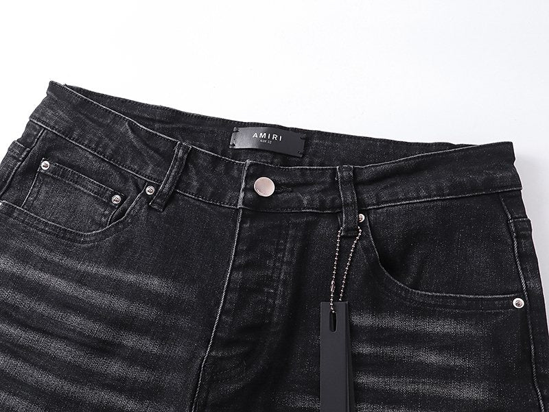 AMIRI Black Washed Graphic Jeans ¡ª detail
