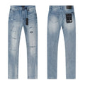 R+A Light Blue Distressed Straight-Leg Jeans ¡ª hero