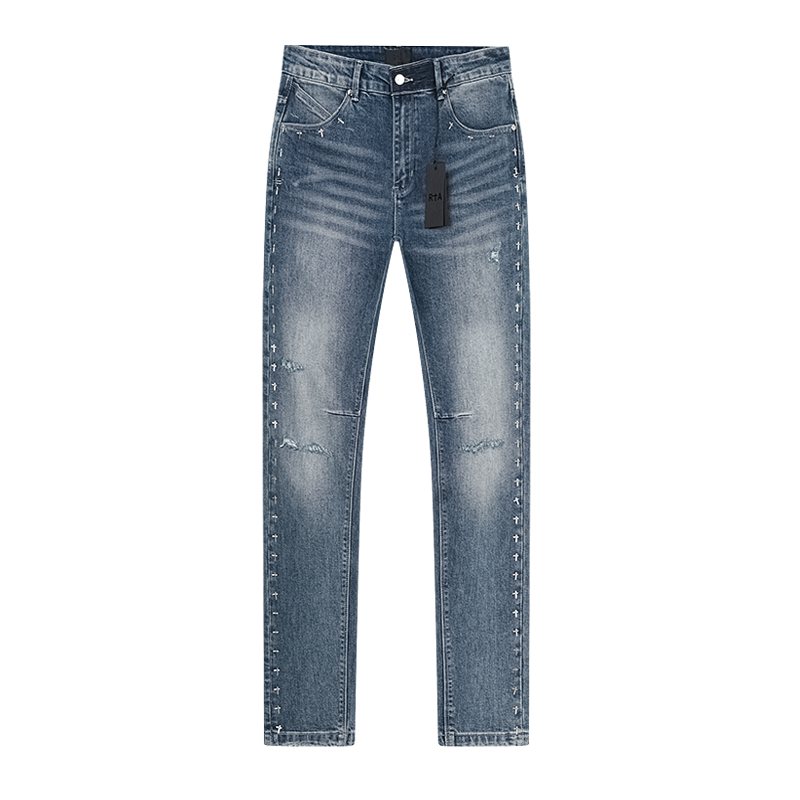 R+A Studded Distressed Blue Jeans ¡ª hero
