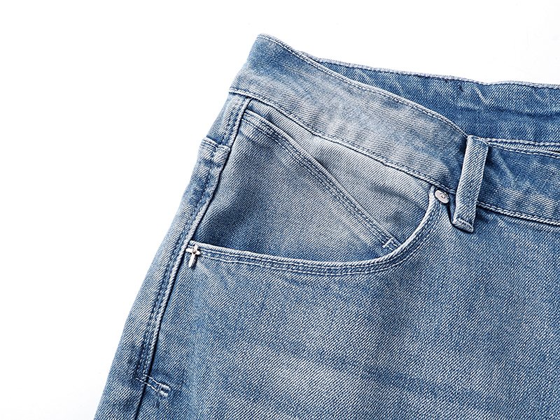 R+A Washed Distressed Jeans - Light Blue ¡ª detail