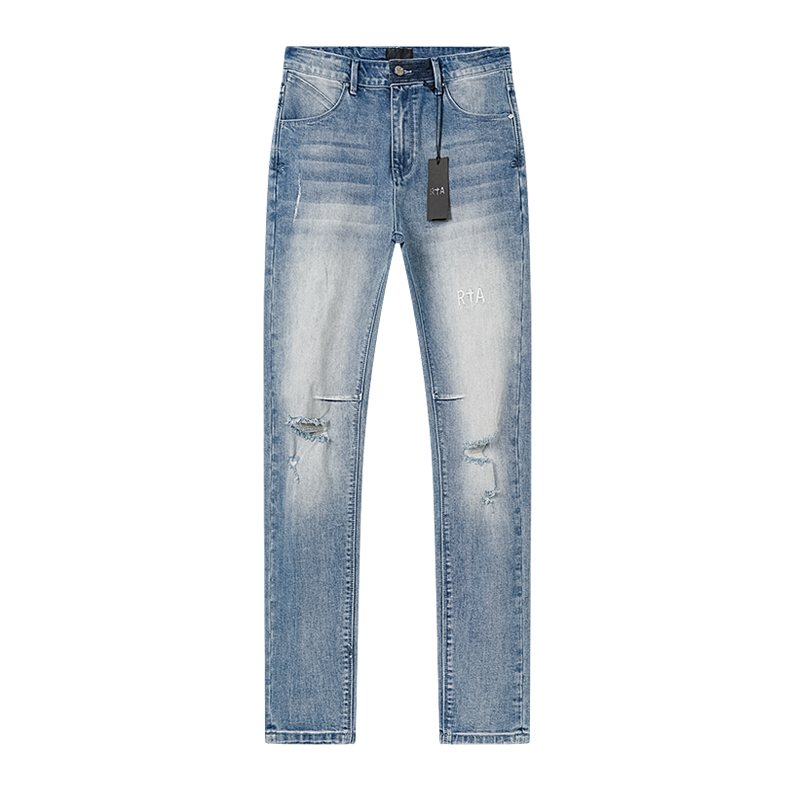 R+A Washed Distressed Jeans - Light Blue ¡ª hero