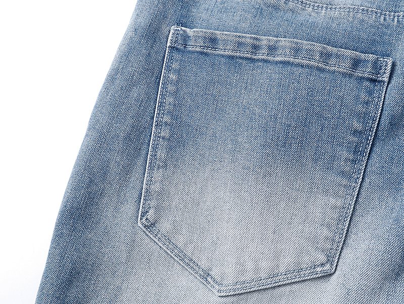 R+A Washed Distressed Jeans - Light Blue ¡ª detail