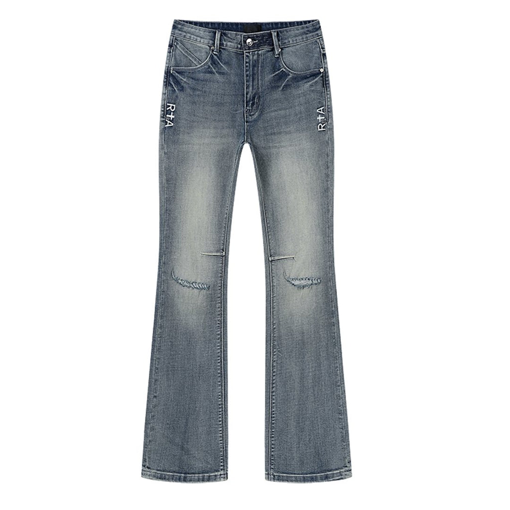 R+A Washed Blue Flared Jeans ¡ª hero