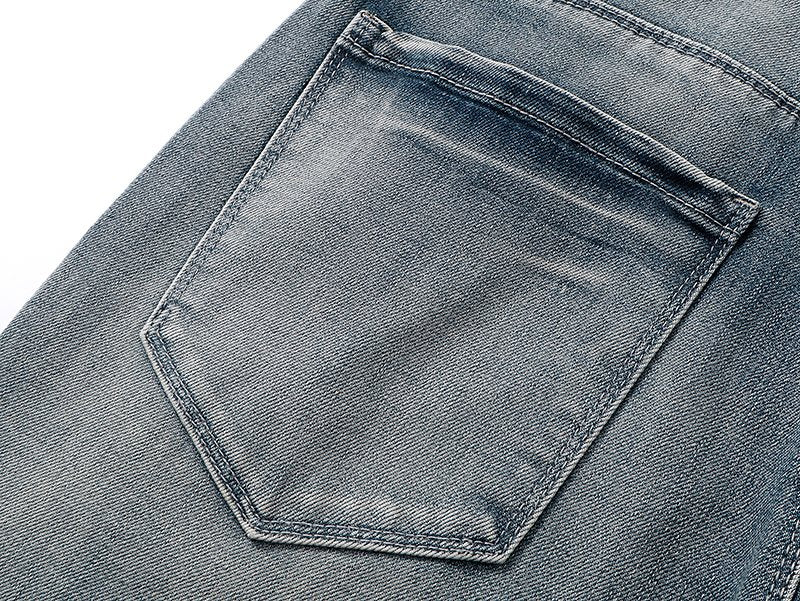 R+A Washed Blue Flared Jeans ¡ª detail