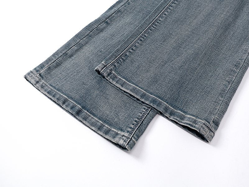 R+A Washed Blue Flared Jeans ¡ª detail