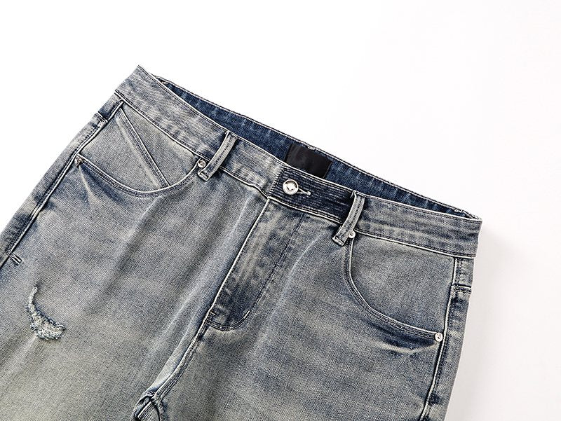 R+A Light Blue Embroidered Flared Jeans ¡ª detail