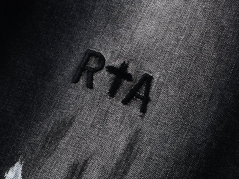 R+A Black Distressed Washed Jeans ¡ª detail