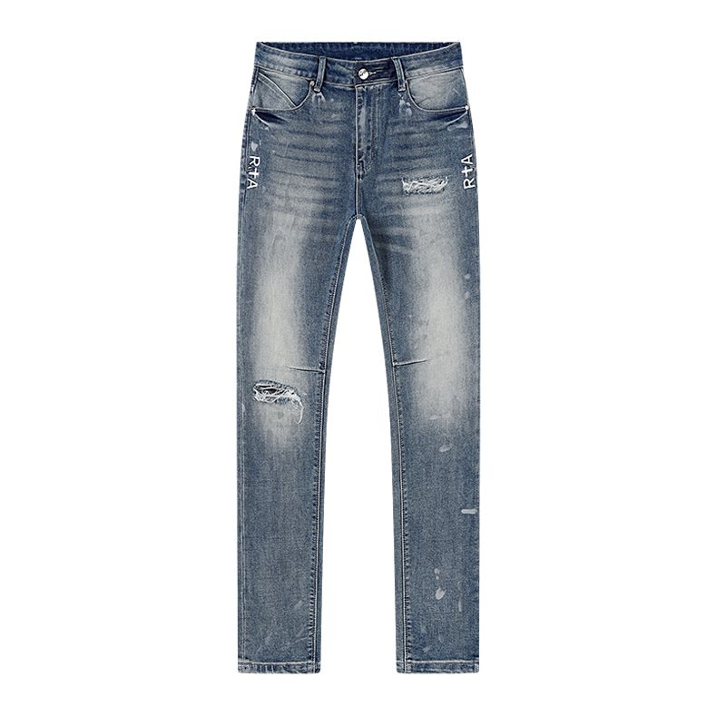 R+A Washed Distressed Graphic Jeans ¡ª hero