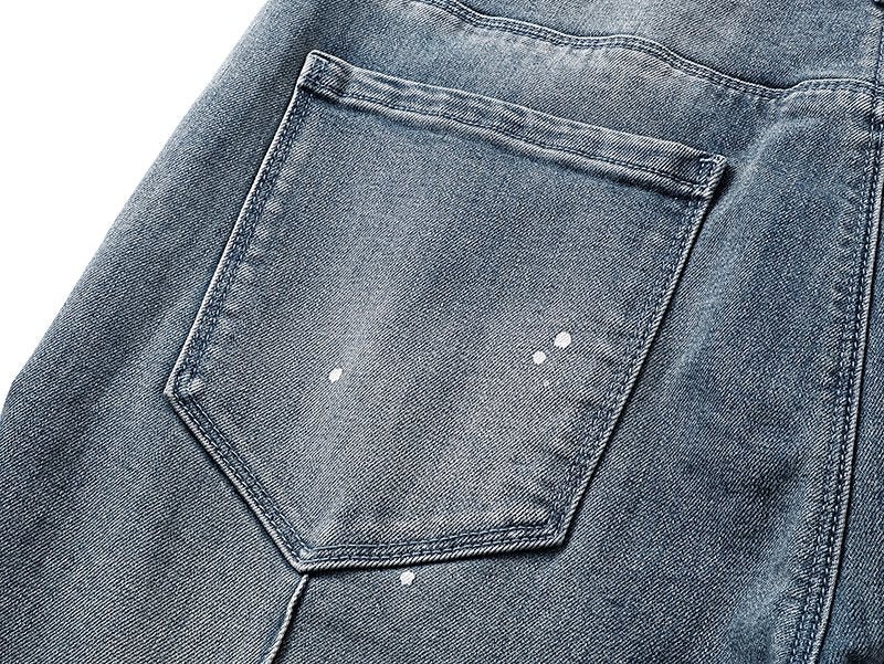 R+A Light Blue Distressed Paint Speckle Jeans ¡ª detail