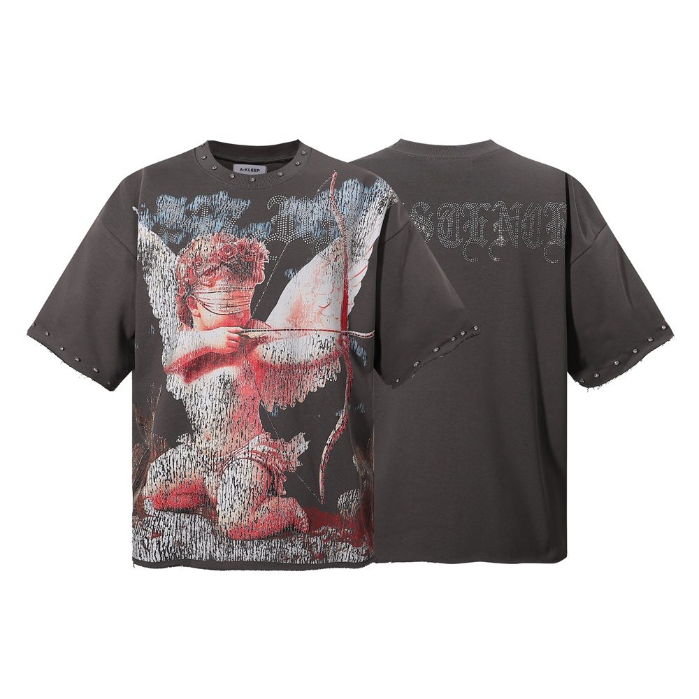 KLEEP Cherub Studded Trim Graphic T-Shirt ¡ª hero